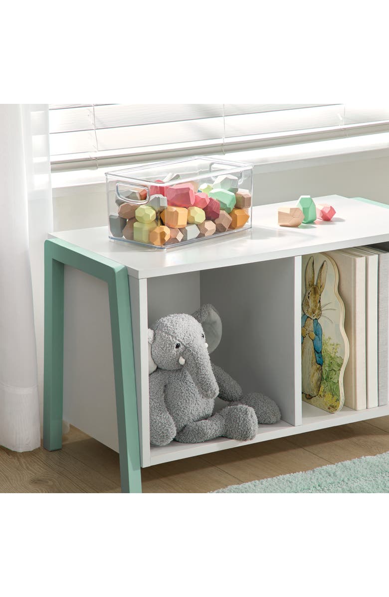 iDesign Plastic Stackable Pantry Bin - Organizer Bin with Handles for Cabinets or Fridge - Set of 4 - Clear, Alternate, color, Clear