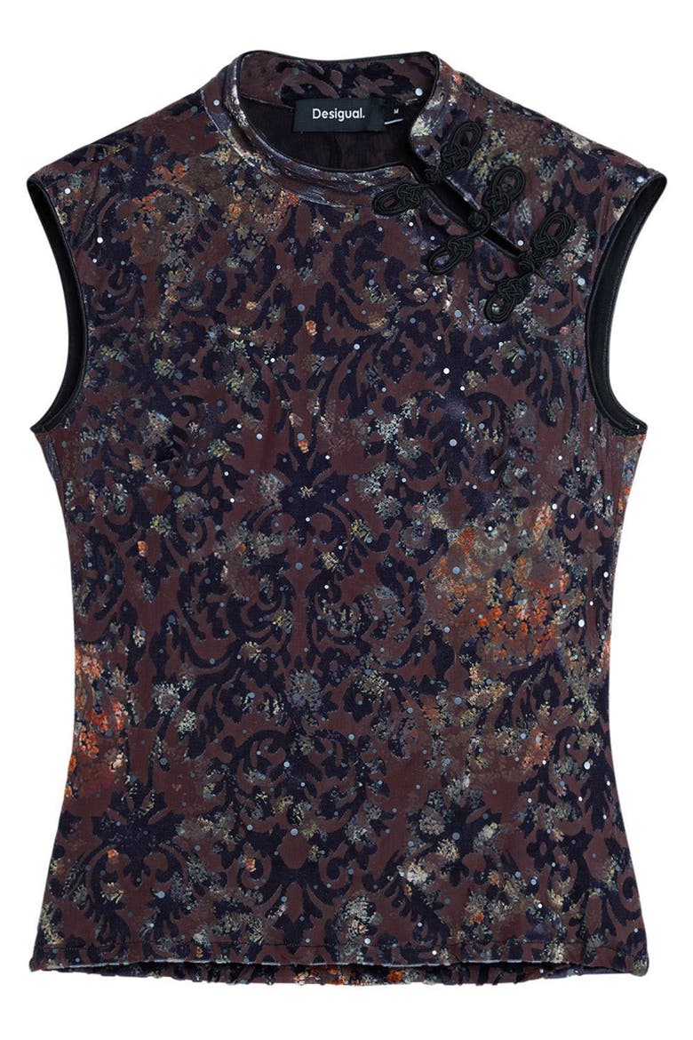 Sleeveless Mock Neck Top, Alternate, color, BLACK