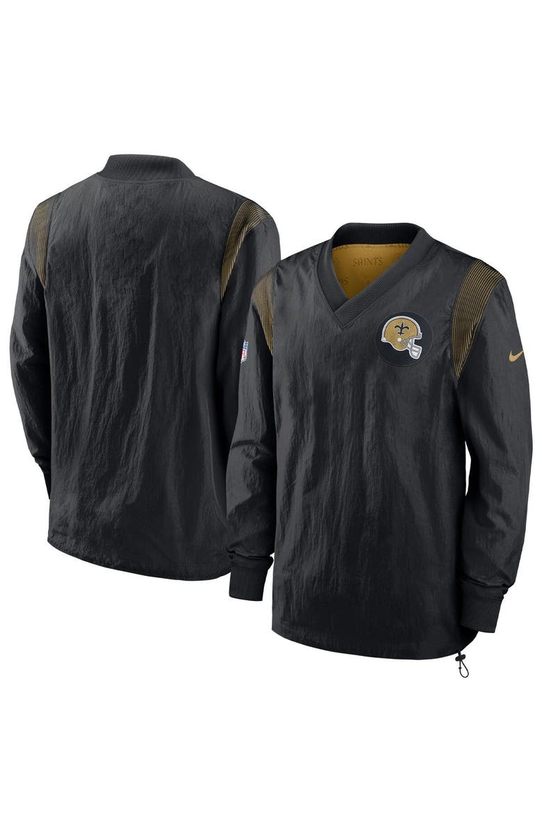 Nike Men's Nike Black New Orleans Saints Sideline Team ID Reversible Pullover Windshirt, Main, color, Black