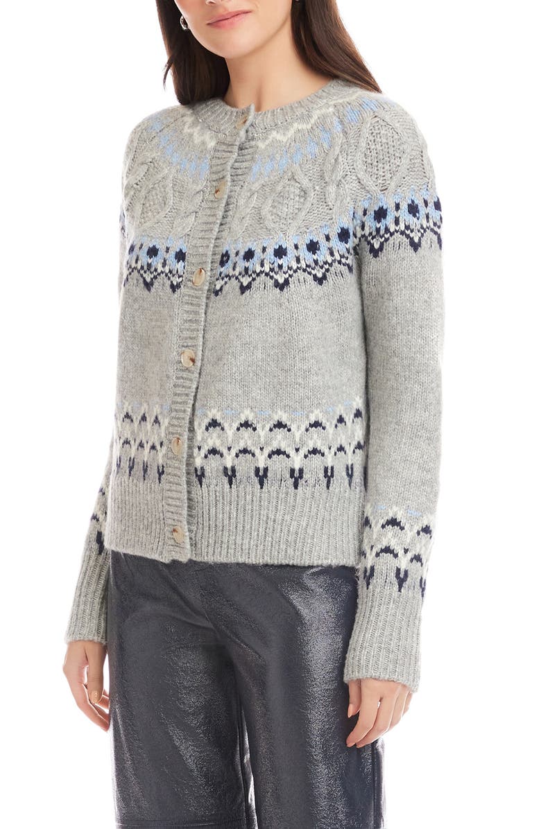 FIFTEEN TWENTY Astrid Fair Isle Cardigan, Alternate, color, Multi Color