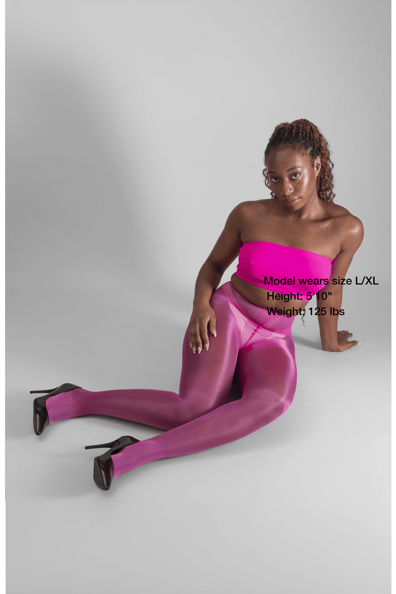 3-Pack Semi Sheer Glossy Shiny Pantyhose Tights, Alternate, color, Pink
