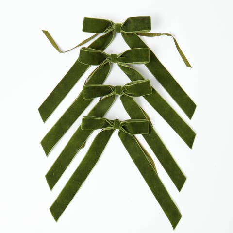 Velvet Bows (Set of 4) - 20cm