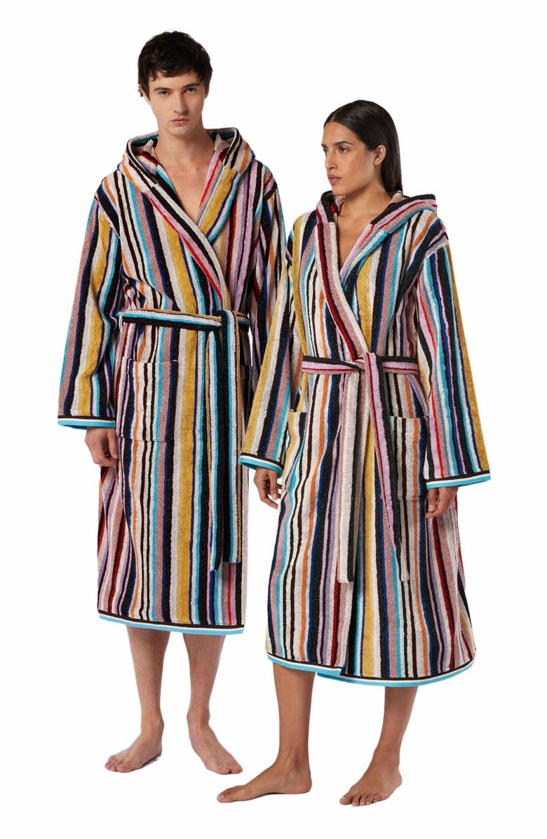 Missoni Home Chandler Cotton Terry Bathrobe With Lurex, Alternate, color, Multicoloured