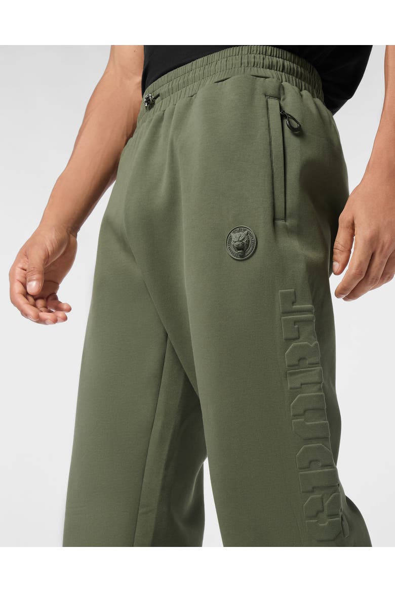 Embossed Jogging Pants Men, Alternate, color, Military