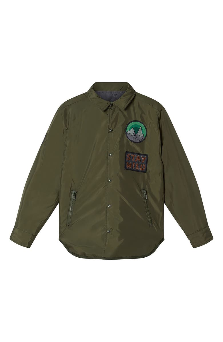 Stella McCartney Kids ' Reversible Water Repellent Organic Cotton Shirt Jacket, Main, color, 