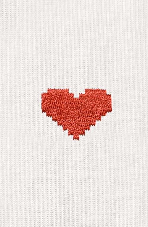 Dalix Womens Pixel Heart Jersey Relaxed Tee