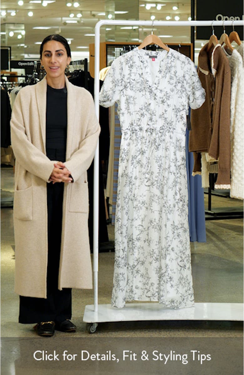 Print Puff Sleeve Maxi Dress, sales video thumbnail