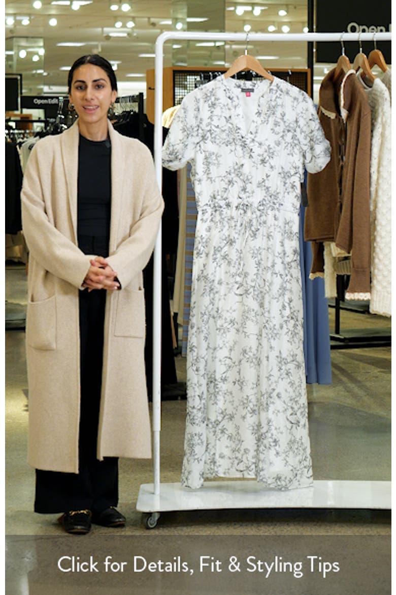 Print Puff Sleeve Maxi Dress video