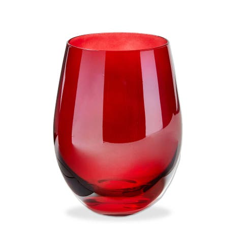 Celebration Stemless Red Wine Glass for Christmas & Bar