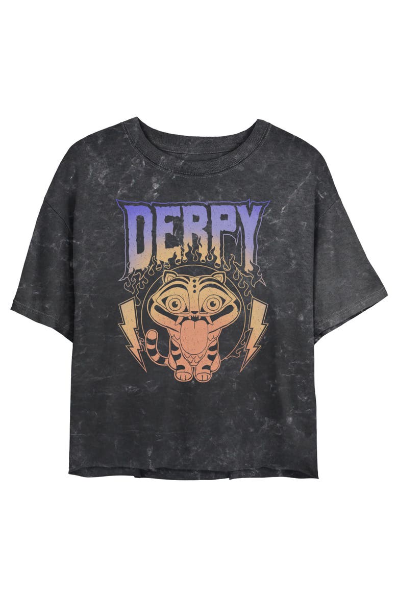 Junior's KPop Demon Hunters Mythic Lightning Feline  Graphic T-Shirt, Main, color, Black
