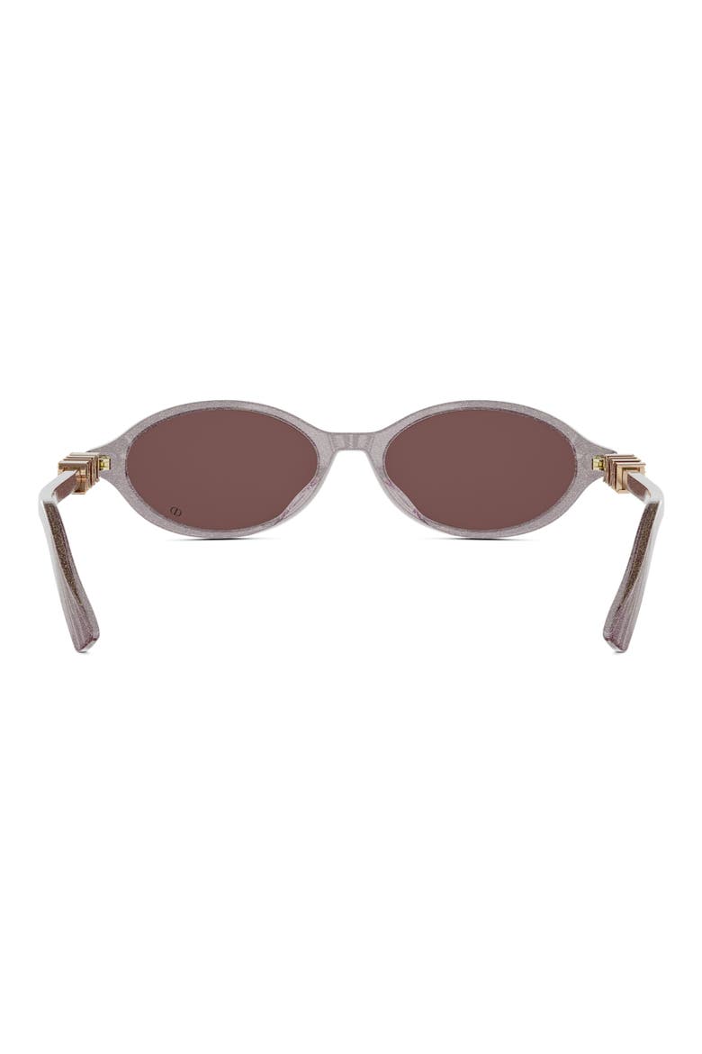 'DiorTreasure R1I 51mm Oval Sunglasses, Alternate, color, GREY/ OTHER / BROWN