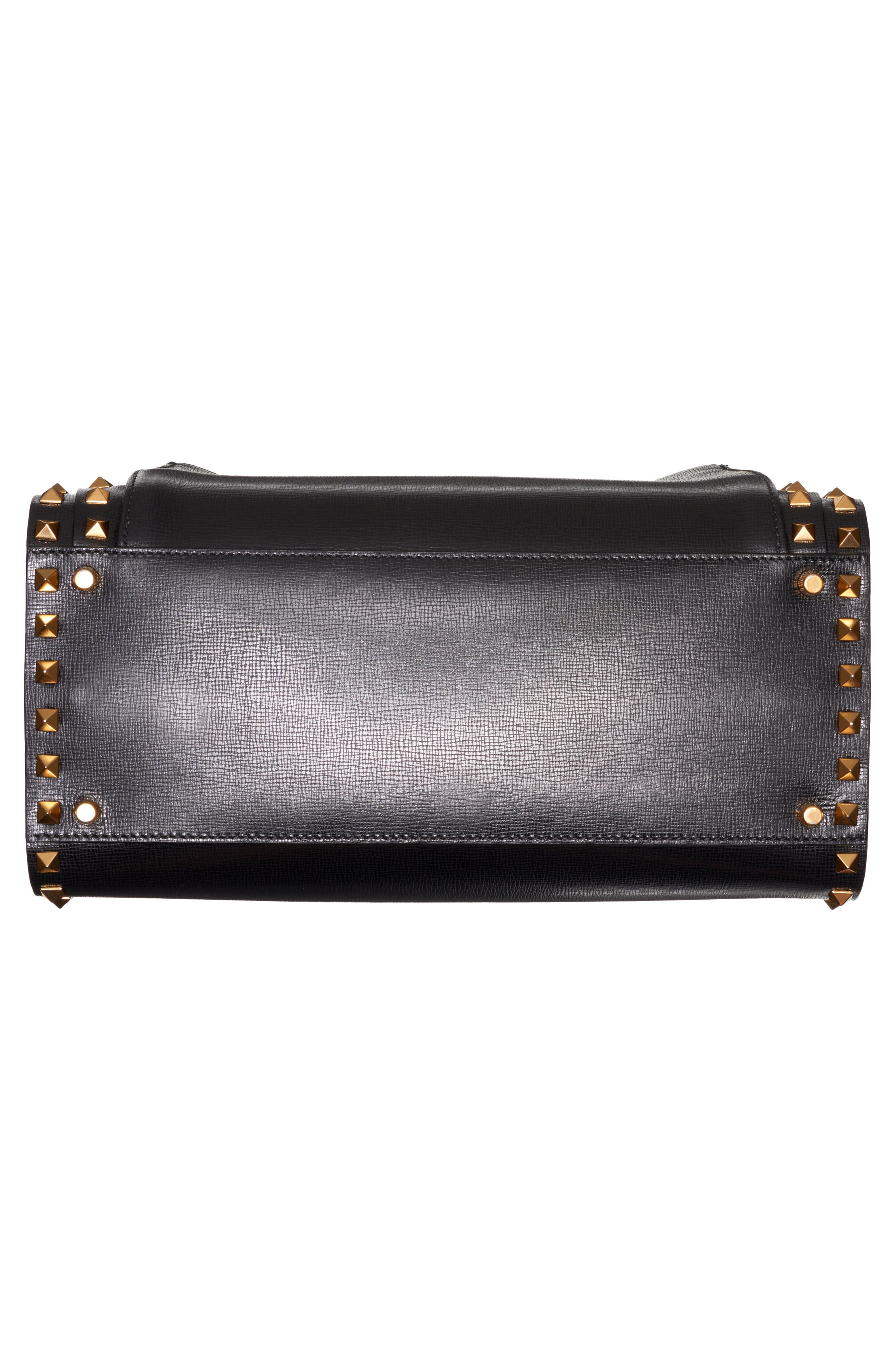 Valentino Garavani Medium Alcove Rockstud Leather Satchel, Alternate, color, 