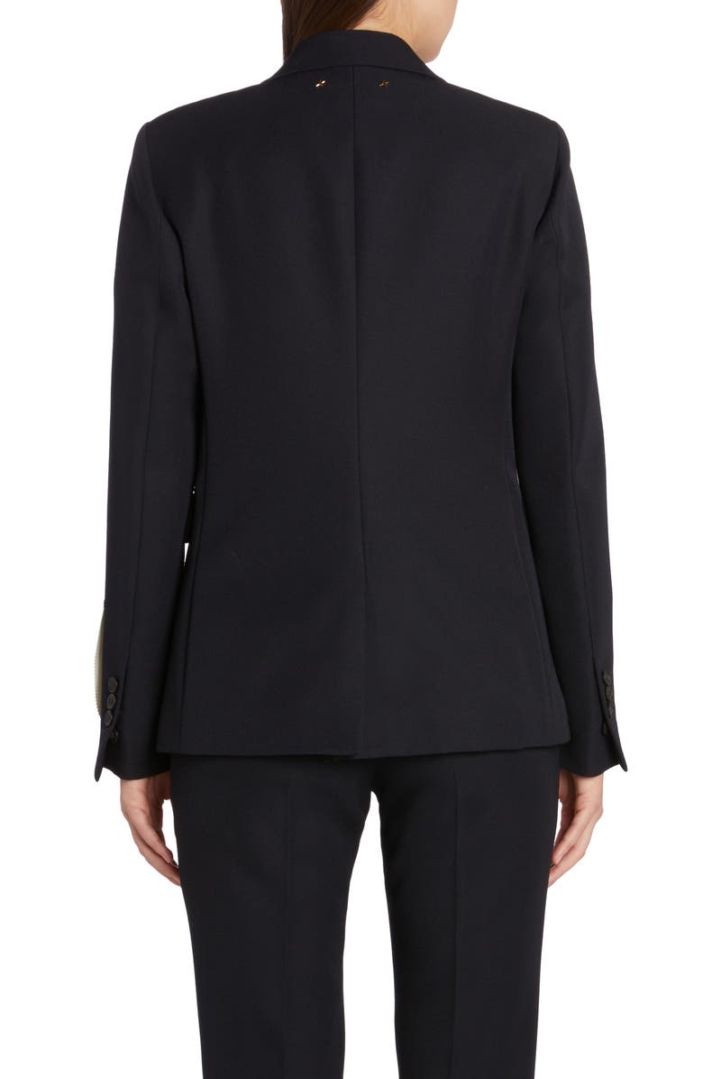 Golden Goose One-Button Gabardine Blazer, Alternate, color, Dark Blue
