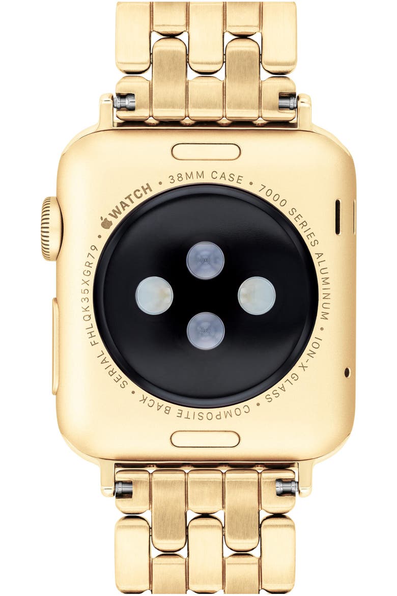 Pavé Crystal Apple Watch® Bracelet Watchband, Alternate, color, METALLIC GOLD