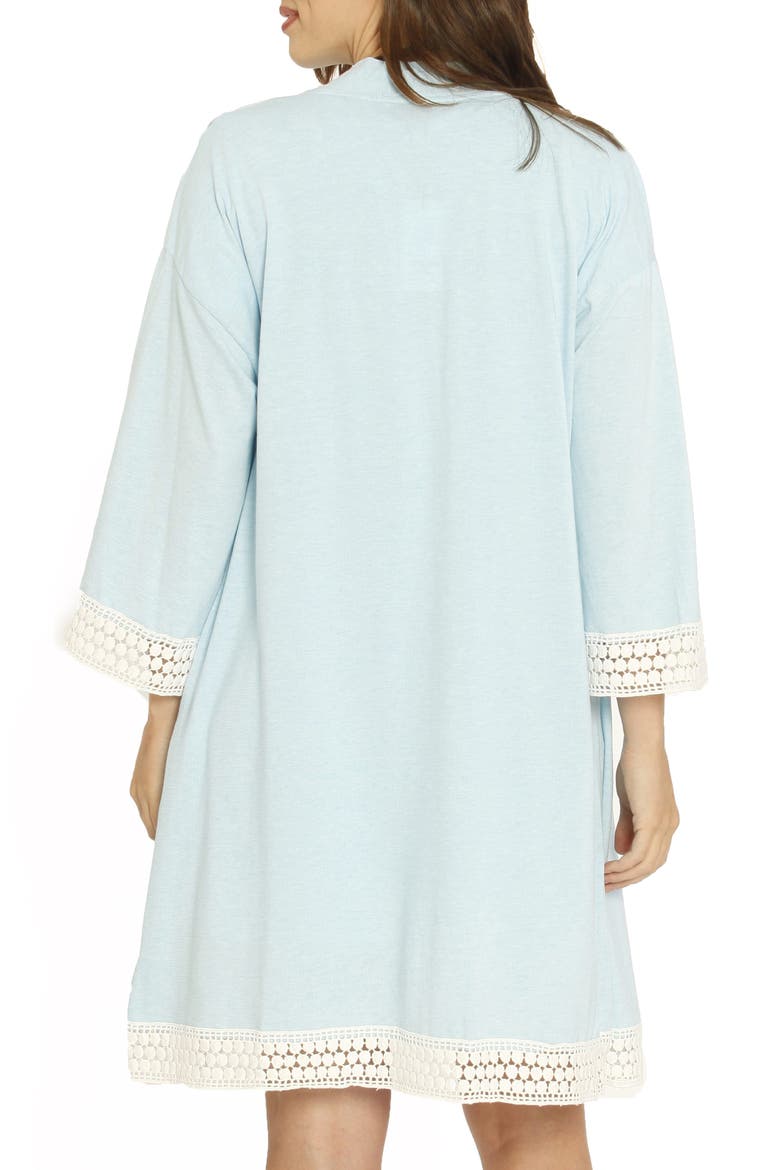 Ruby Maternity/Nursing Sleep Shirt, Robe & Baby Blanket Set, Alternate, color, BLUE