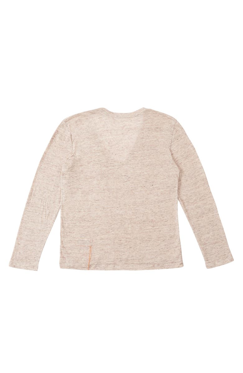 Fortela Long Sleeve Linen T-Shirt, Alternate, color, Camel