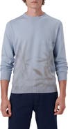 Bugatchi Leaf Print Cotton Sweater