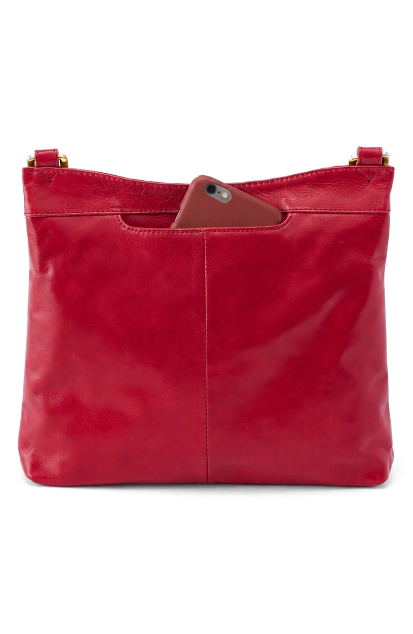 Cambel Leather Crossbody Bag, Alternate, color, TRUE RED