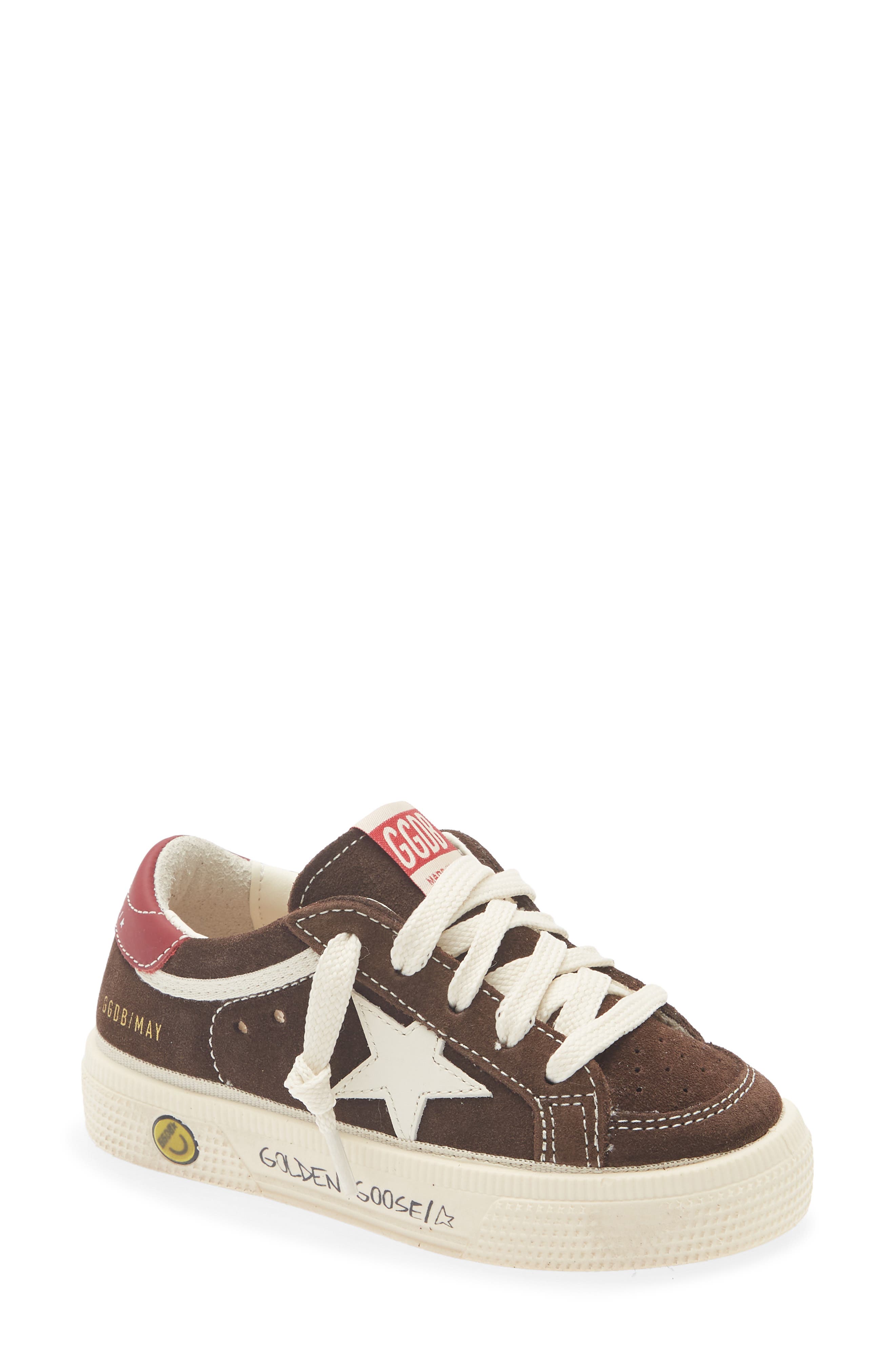 Kids' May Sneaker, Main, color, BROWN/ WHITE/ RED