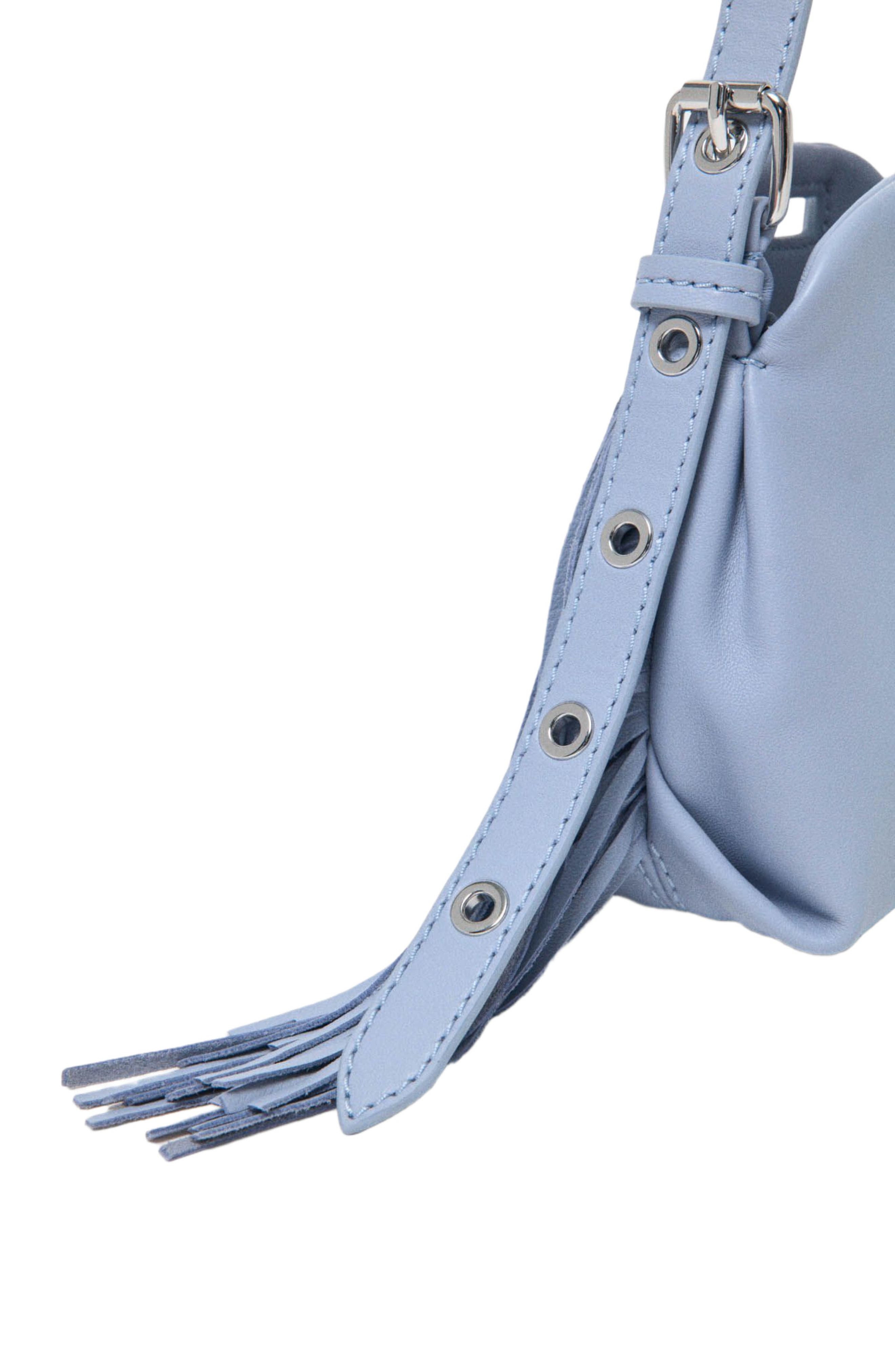 Miss M micro leather bag, Alternate, color, Blue sky