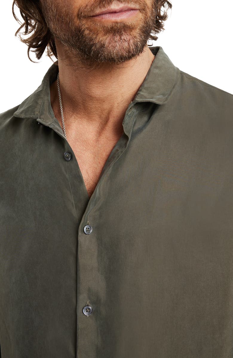 John Varvatos Slim Fit Cupro Blend Button-Up Shirt, Alternate, color,