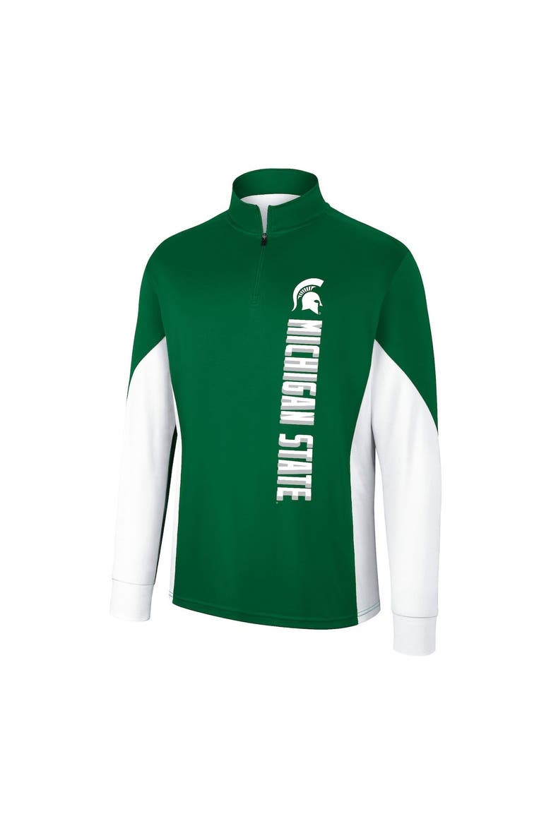 Men's Colosseum Green Michigan State Spartans Bart Quarter-Zip Windshirt, Alternate, color, Green