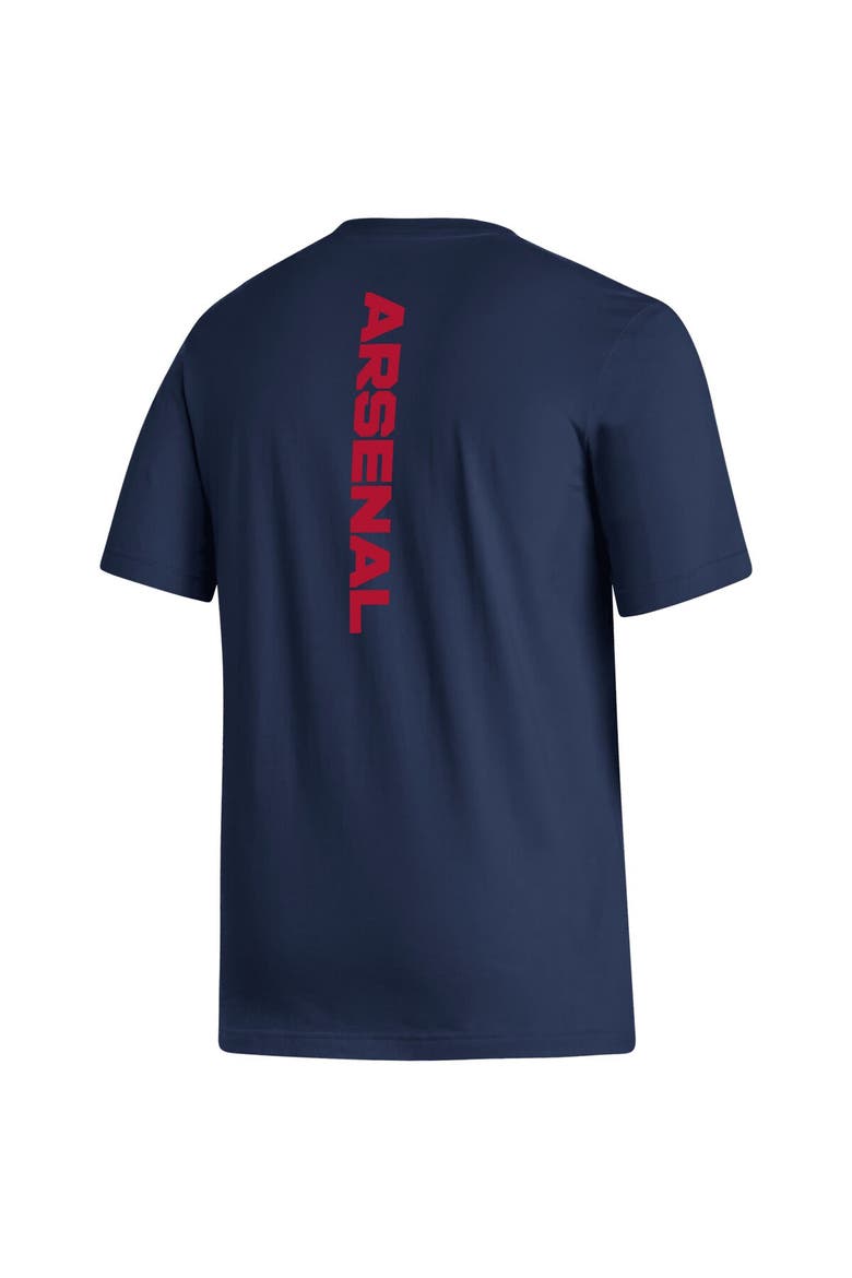 Men's adidas Navy Arsenal Vertical Back T-Shirt, Alternate, color, Navy