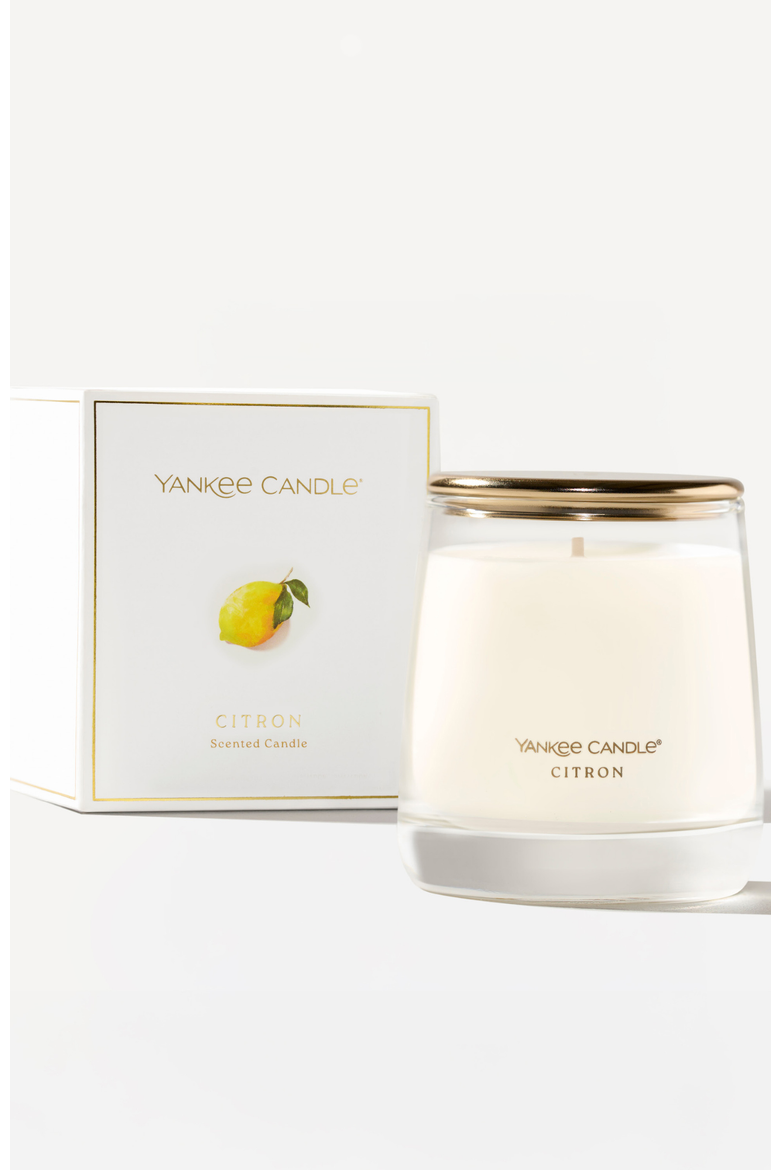 Citron Premium Small Jar Candle, Alternate, color, White