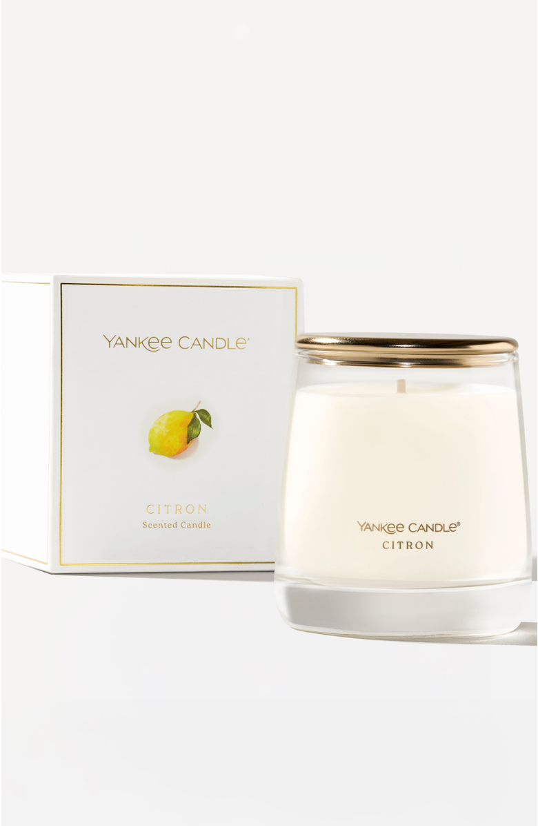 YANKEE CANDLE Citron Premium Scented Candle, Alternate, color, White
