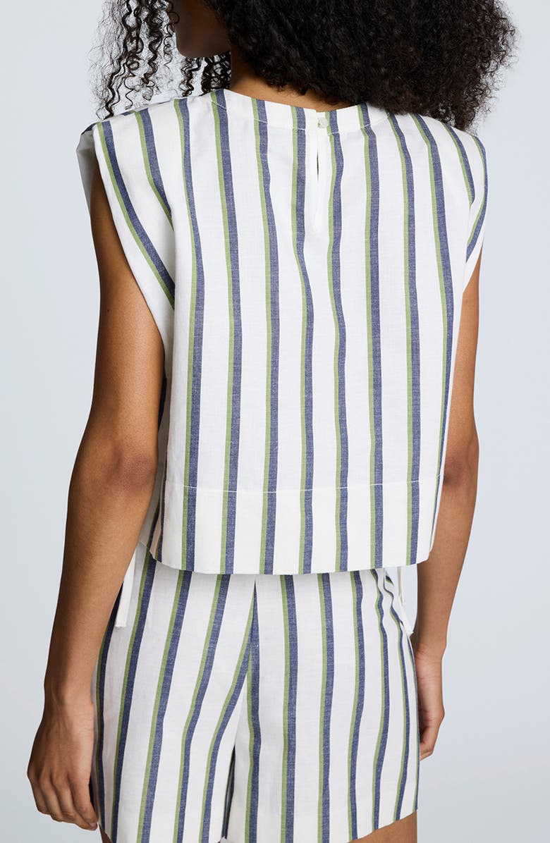 Kenneth Cole Cap Sleeve Crop Top, Alternate, color, 