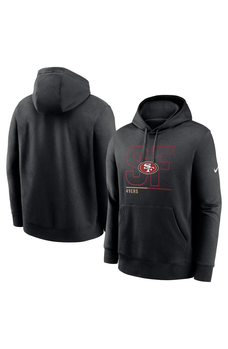 Nike Men's Nike Black San Francisco 49ers City Code Club Fleece Pullover Hoodie, Main, color,