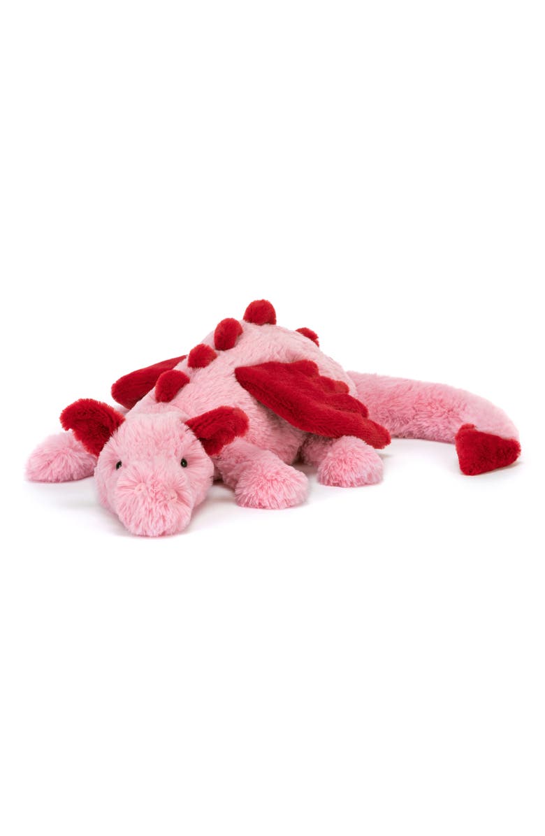 Jellycat Heart Dragon Stuffed Animal, Main, color, Pink Multi