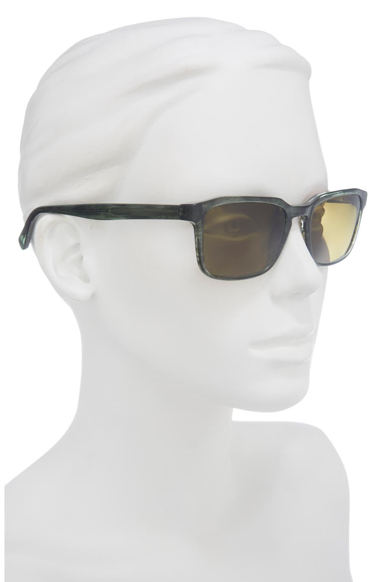 Seymour Glass 52mm Polarized Rectangular Sunglasses, Alternate, color, THYME / BASIL / BROWN