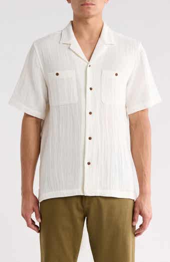 Textured Cotton Camp Shirt