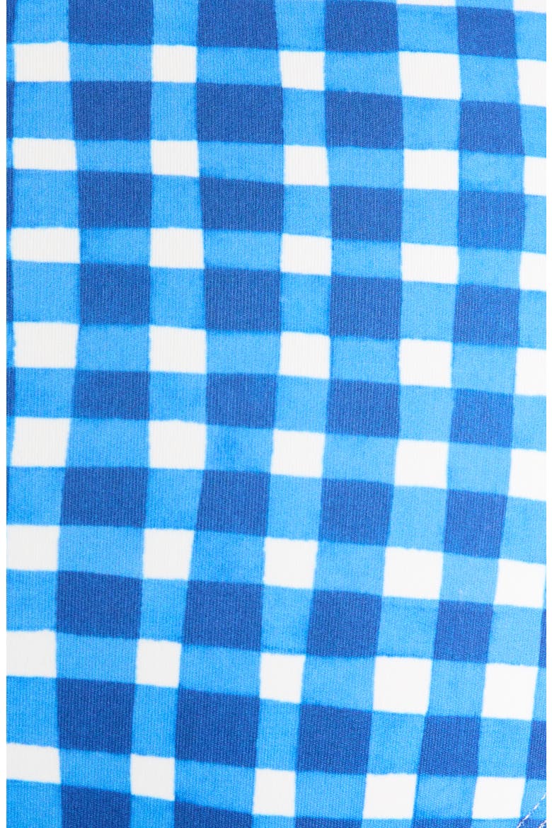 O-Ring High Waist Bikini Bottoms, Alternate, color, BLUE GINGHAM