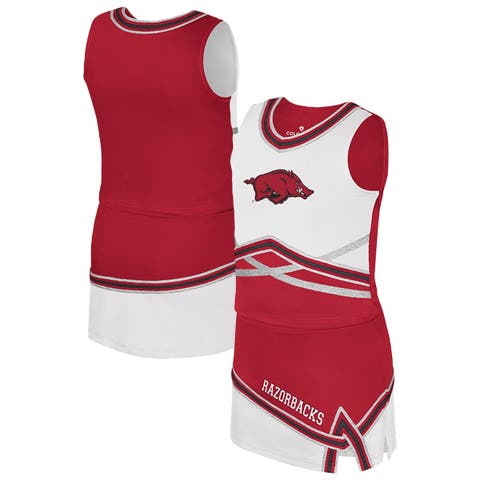 Girls Youth Colosseum Cardinal Arkansas Razorbacks Lollipop Park Cheer Two-Piece Set