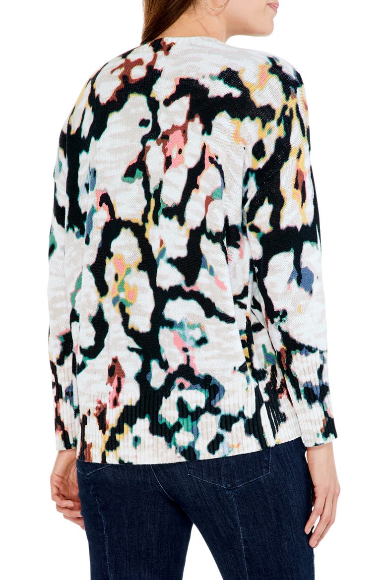 Women's Abstract Print Sweater, Alternate, color, NEUTRAL MULTI
