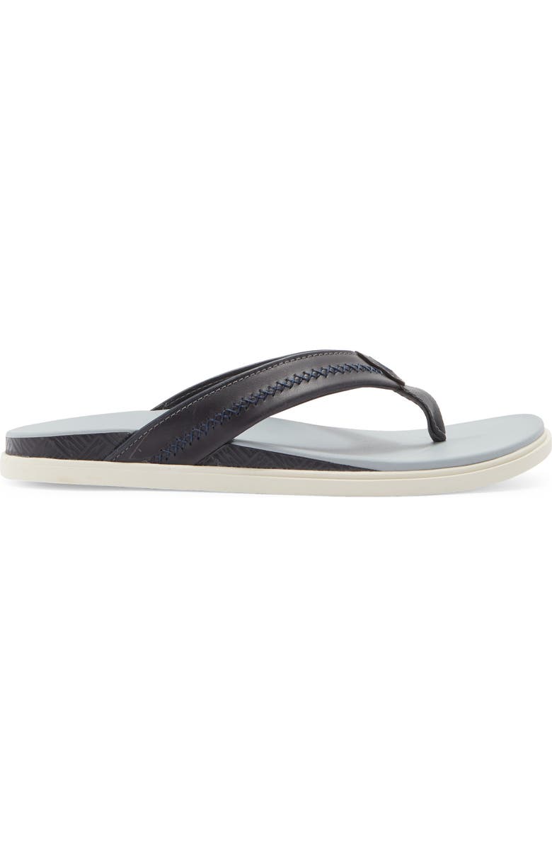 OluKai Shoreline Flip Flop, Alternate, color, Rock / Pale Grey