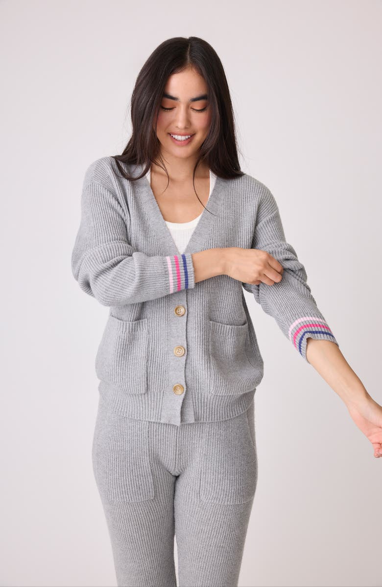 PJ Salvage Sweater Weather Cardigan, Alternate, color, Heather Grey