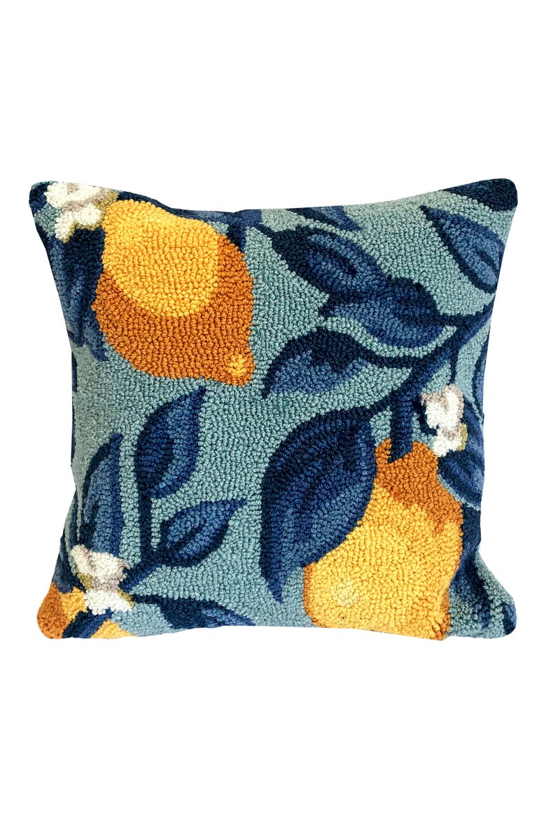 Lemon Vine Accent Pillow, Main, color, AQUA/ MULTI