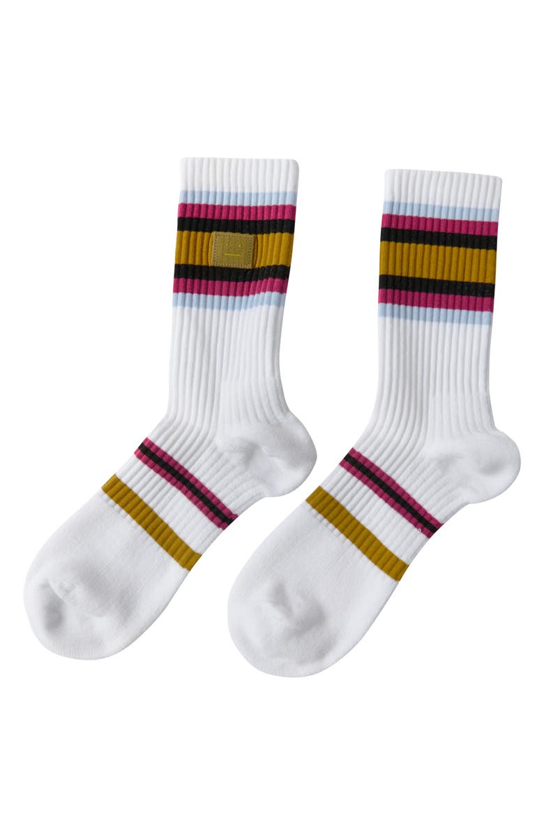 Acne Studios Face Patch Rib Socks, Main, color,