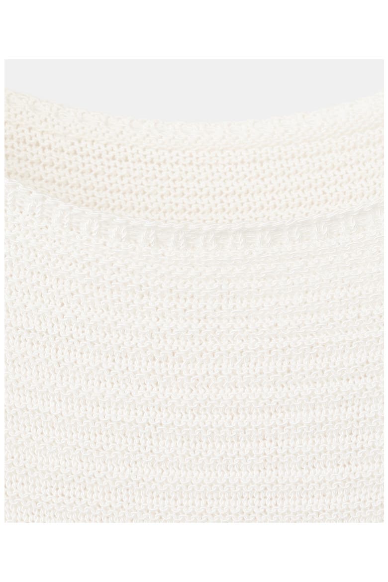 Short-Sleeved Crewneck Sweater, Alternate, color, OFF WHITE