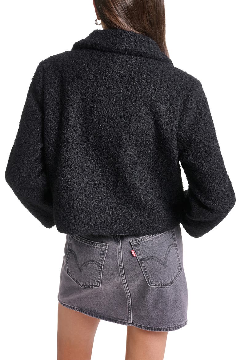 Cropped Bouclé Jacket, Alternate, color, BLACK