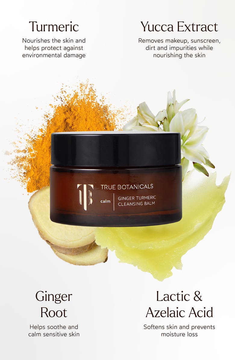 True Botanicals Ginger Turmeric Makeup Removing Cleansing Balm, Alternate, color, 