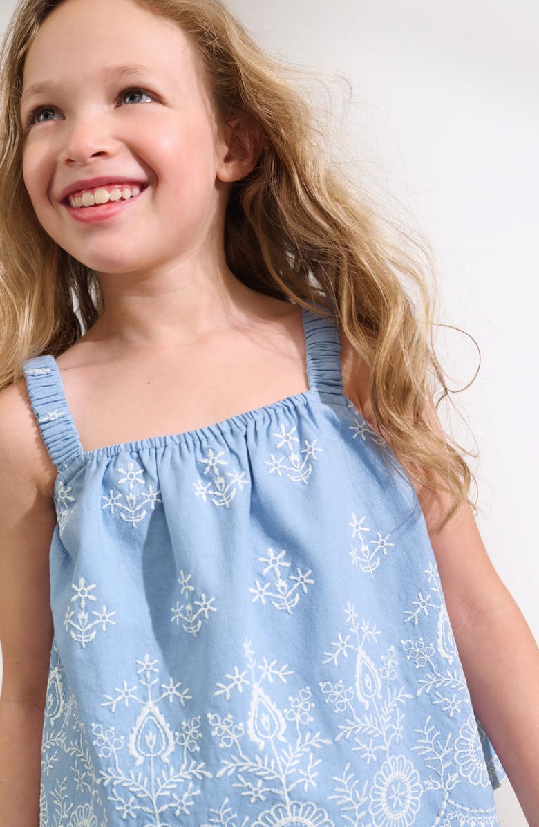 NEXT Kids' Embroidered Tank & Shorts Set, Alternate, color, Blue