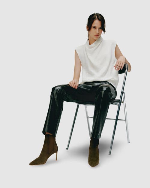 Mi/mai Dora Suede Pointy Ankle Boot In Brown