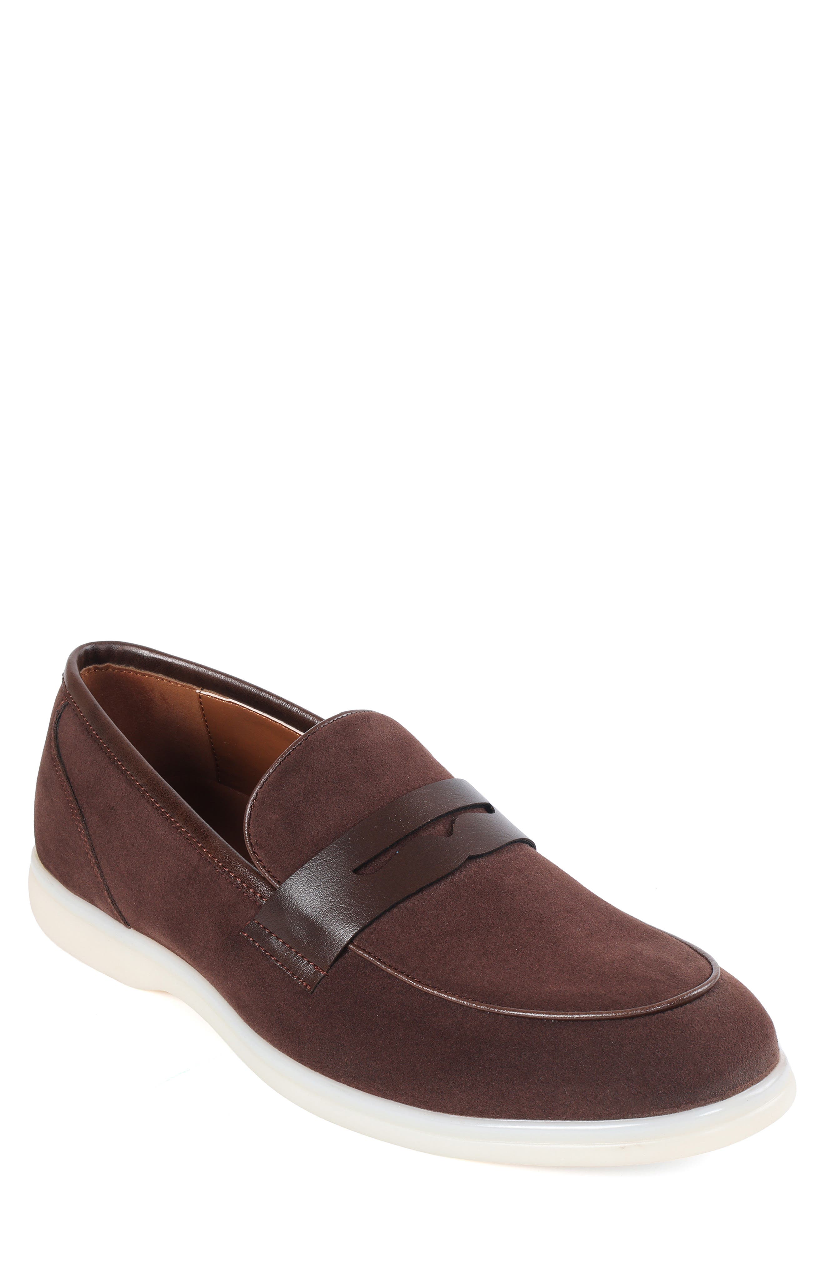 Broome Penny Loafer, Main, color, DARK BROWN