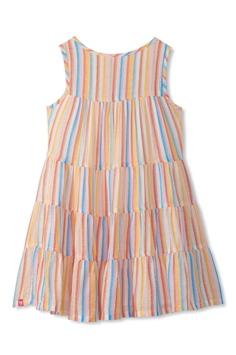 Kids' Stripe Dress, Alternate, color, ORANGE