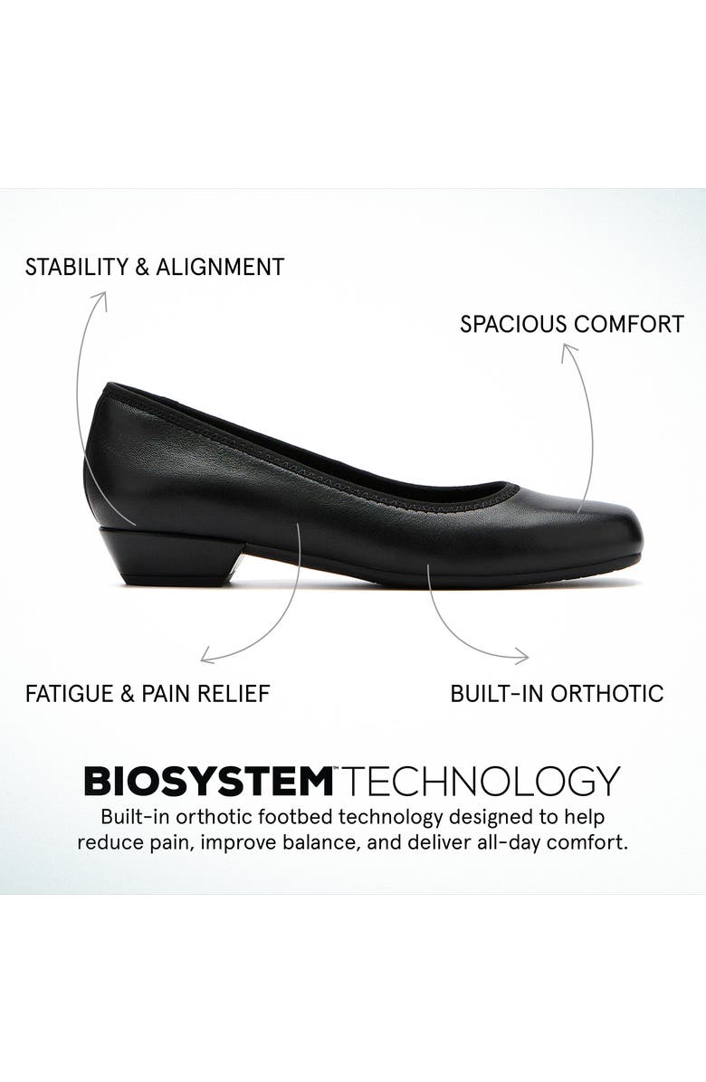 ABEO Via Pump, Alternate, color, Black Leather - Metatarsal