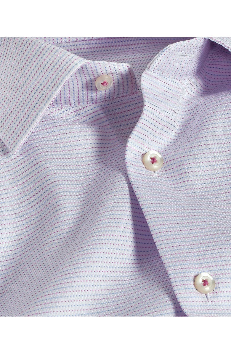 David Donahue Slim Fit Micro Dobby Dot Dress Shirt, Alternate, color,